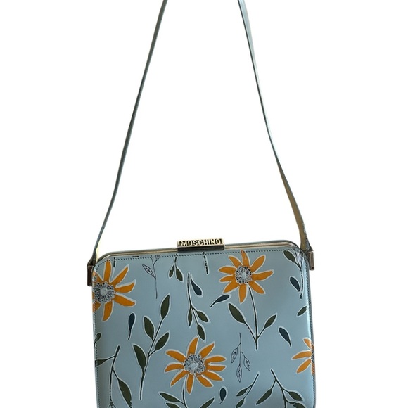 MOSCHINO Mini Structured Floral Shoulder Bag Vintage - Picture 3 of 9